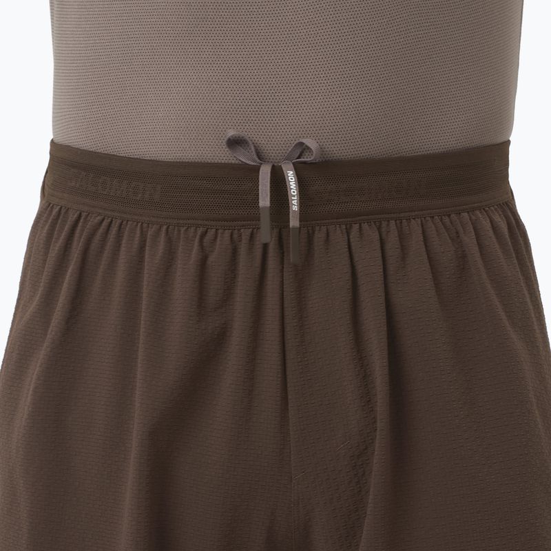 Spodenki do biegania męskie Salomon Sense Aero Stow 5" coffee bean 4