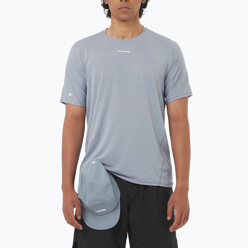 Koszulka do biegania męska Salomon Sense Aero SS Tee GFX trade winds