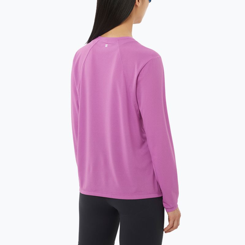 Longsleeve do biegania damski Salomon Shakeout Core iris orchid 2