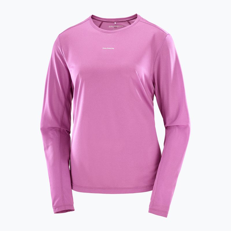 Longsleeve do biegania damski Salomon Shakeout Core iris orchid 3
