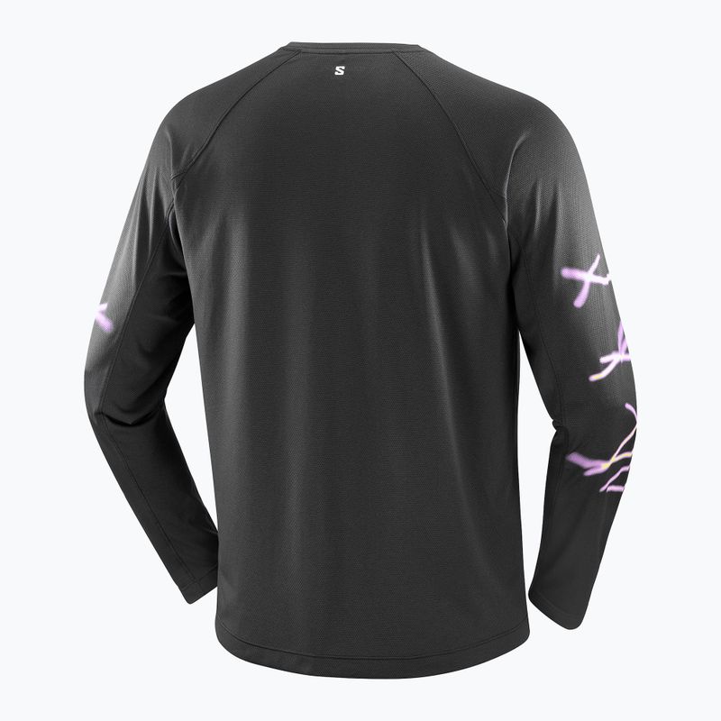 Longsleeve do biegania męski Salomon Shakeout Core deep black 4