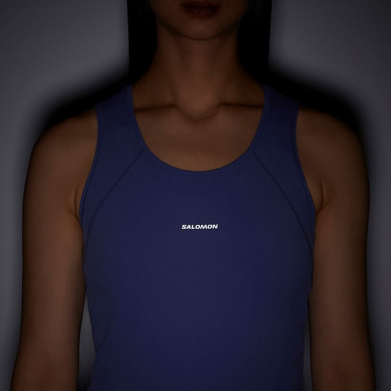 Koszulka do biegania damska Salomon SHAKEout Bliss Tanklette marlin 5