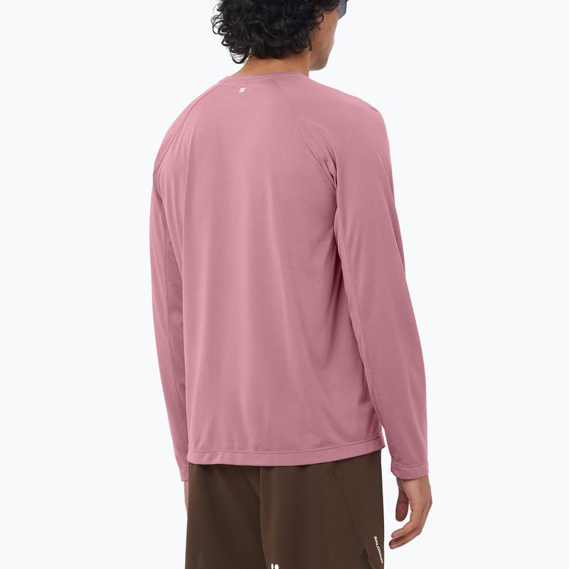 Longsleeve do biegania męski Salomon Shakeout Core dusky orchid 2