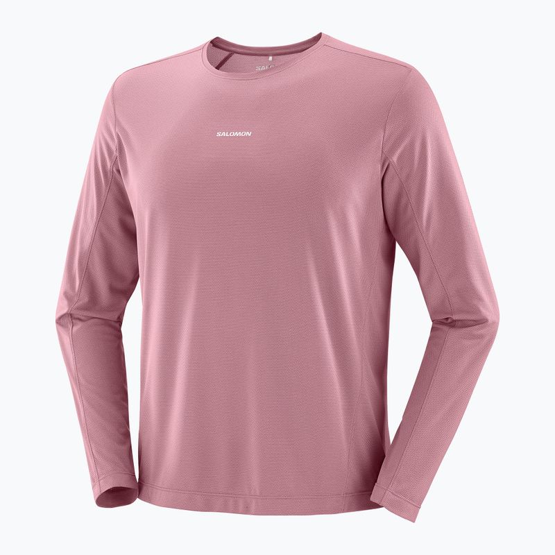 Longsleeve do biegania męski Salomon Shakeout Core dusky orchid 3