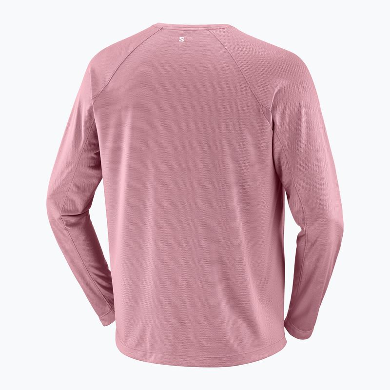 Longsleeve do biegania męski Salomon Shakeout Core dusky orchid 4