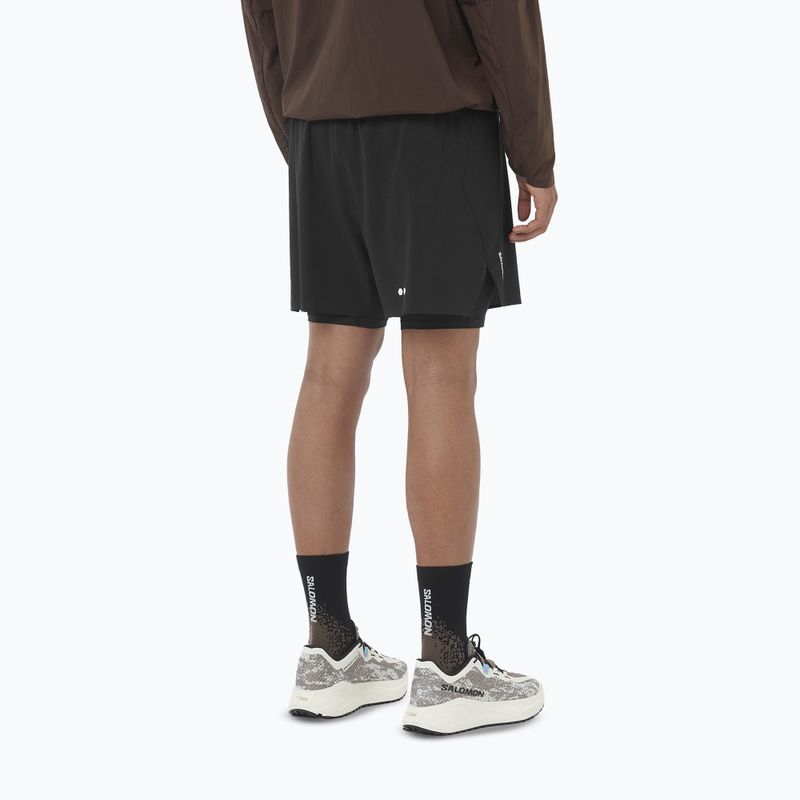 Spodenki do biegania męskie Salomon Sense Aero 2IN1 5" deep black 2