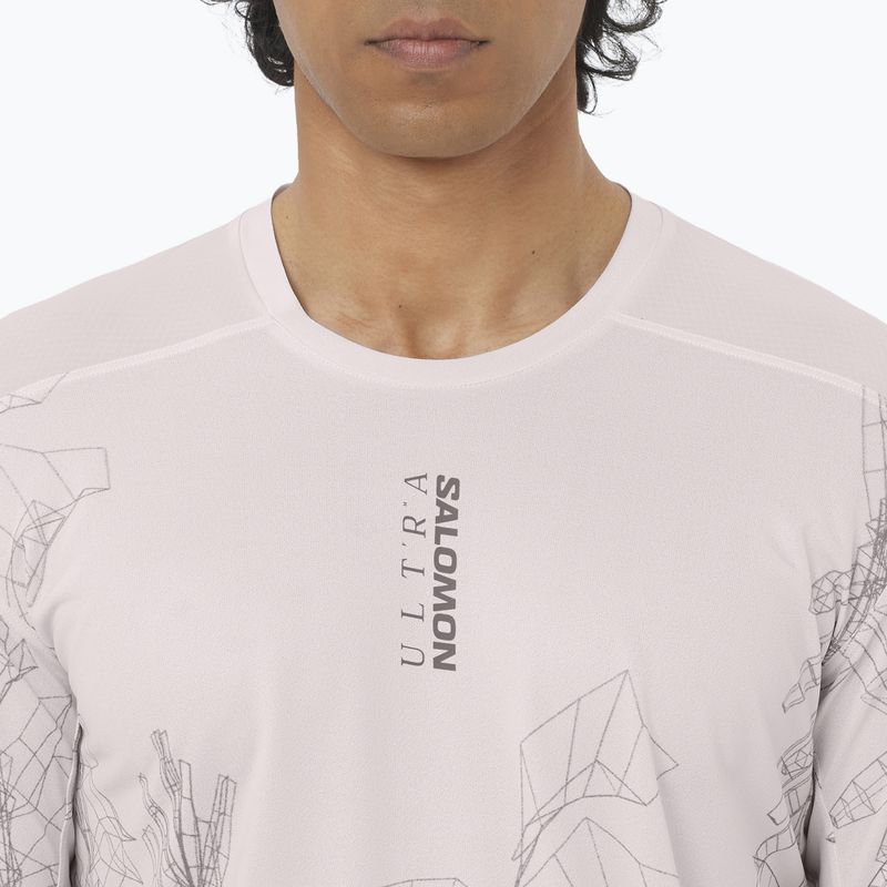 Koszulka do biegania męska Salomon S/Lab Ultra Tee Aop lilac ash 3