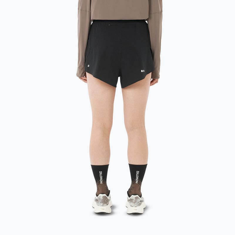 Spodenki do biegania damskie Salomon Sense SPLT 3" deep black 3