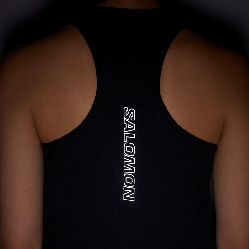 Koszulka do biegania damska Salomon Sense Aero Short Tank deep black 5