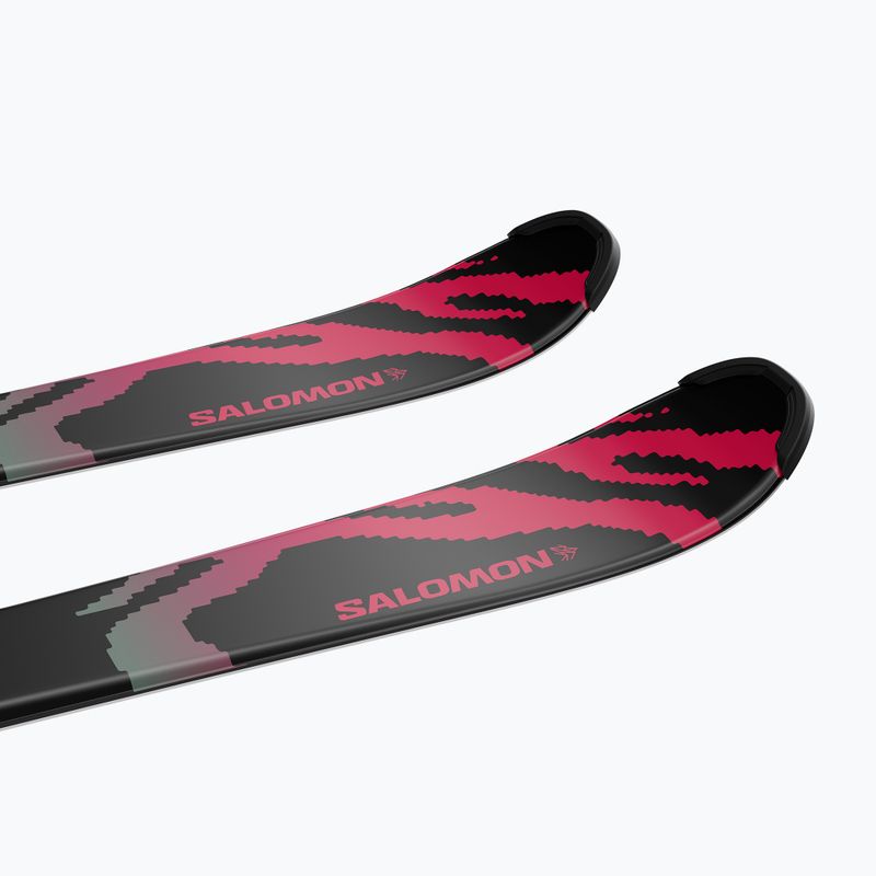 Narty zjazdowe dziecięce Salomon QST Jr Black M + wiązania L6 GW black/neon punch 6