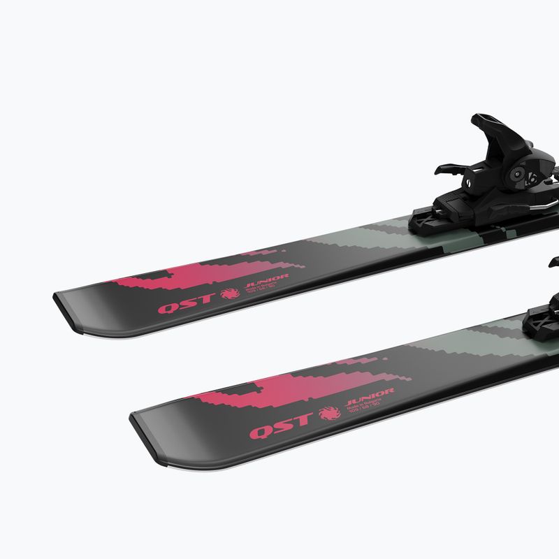 Narty zjazdowe dziecięce Salomon QST Jr Black M + wiązania L6 GW black/neon punch 7