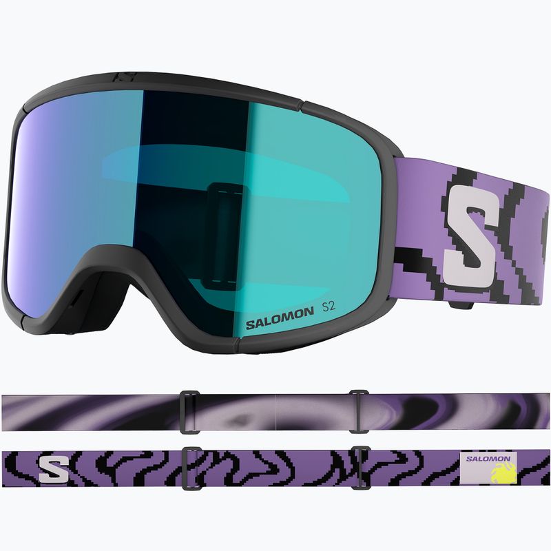 Gogle narciarskie Salomon Aksium 2.0 S S2 black pansy/ml mid blue 2