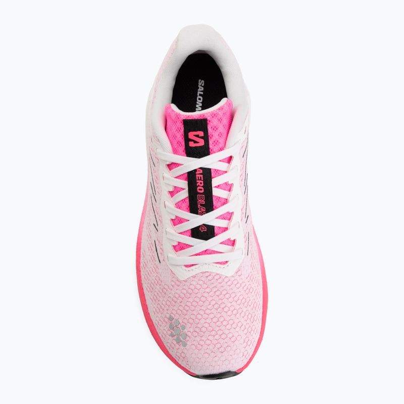 Buty do biegania damskie Salomon Aero Blaze 4 white/knockout pink 5