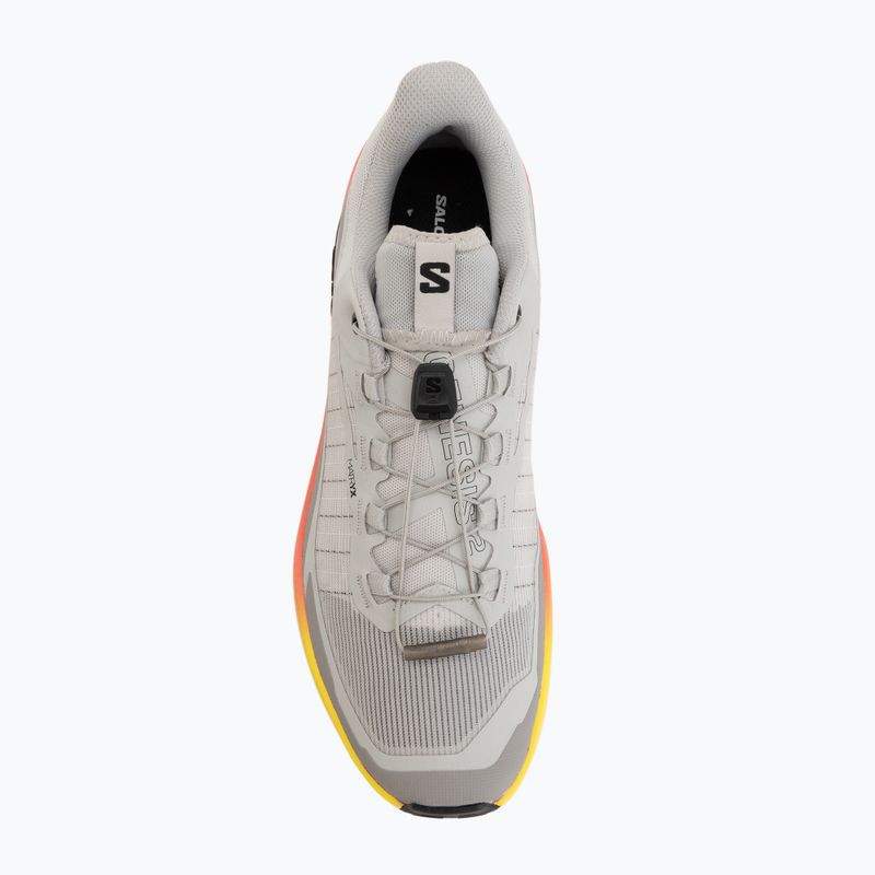 Buty do biegania męskie Salomon Genesis 2 gray violet/safety yellow 5