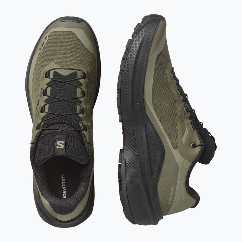 Buty do biegania męskie Salomon Genesis 2 GTX grape leaf/black 3