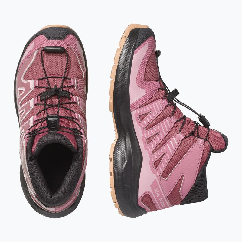 Buty turystyczne dziecięce Salomon XA Pro Mid Waterproof nocturne/dusky orchid 3
