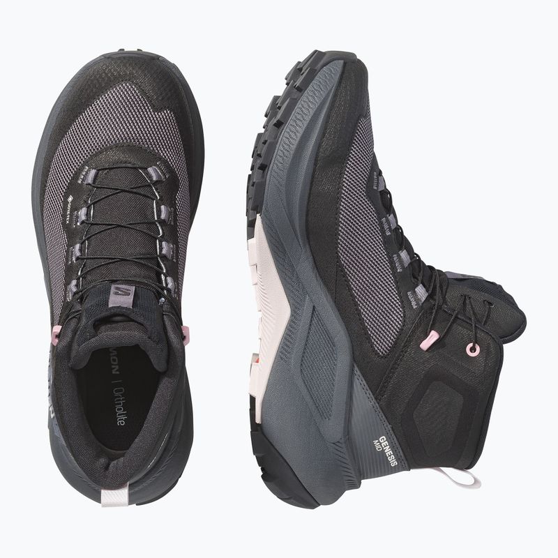 Buty turystyczne damskie Salomon Genesis Mid GTX black/dawn pink 3