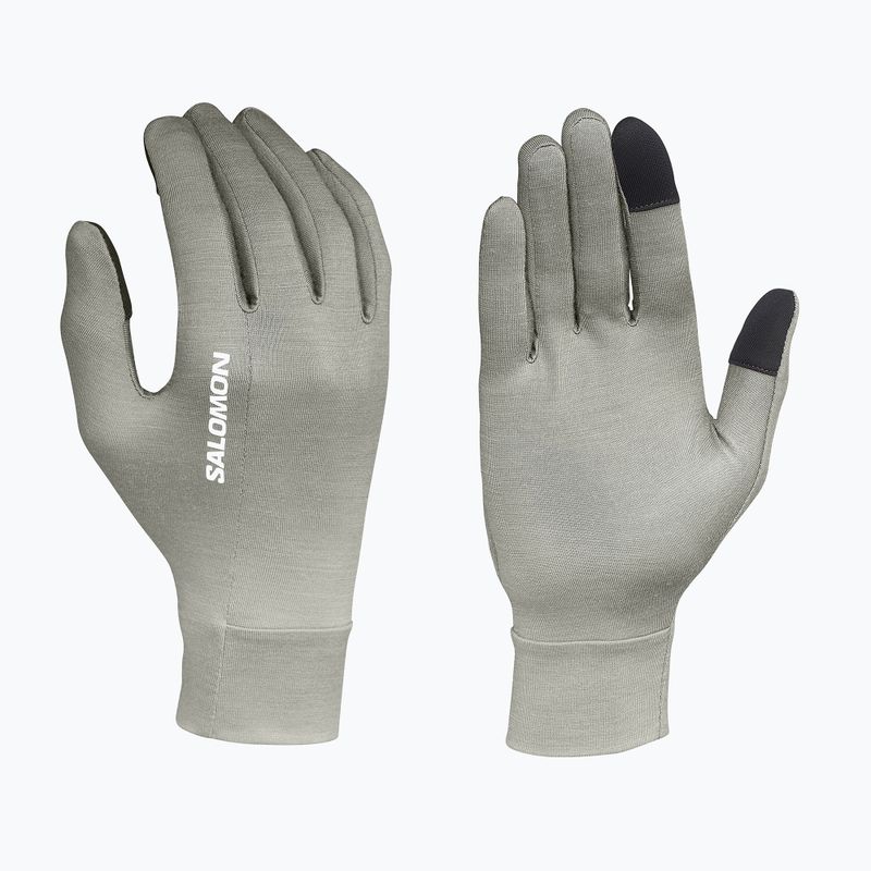 Rękawiczki do biegania Salomon Merino Gloves castor gray