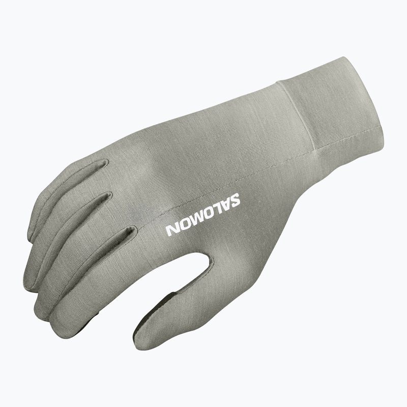 Rękawiczki do biegania Salomon Merino Gloves castor gray 2