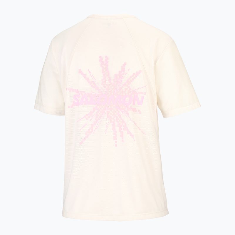 Koszulka do biegania damska Salomon Shakeout Core GFX SS Tee whisper white/pink frosting 6