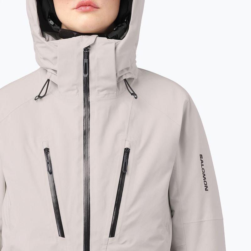 Kurtka narciarska damska Salomon Brilliant 2.0 silver cloud 4