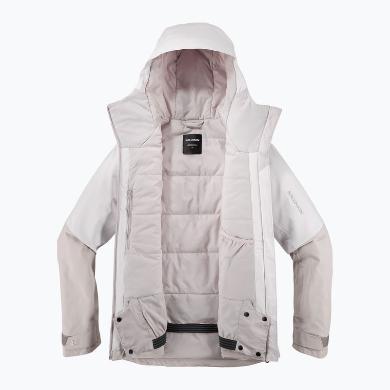 Kurtka narciarska damska Salomon Highland white sand/silver cloud 8