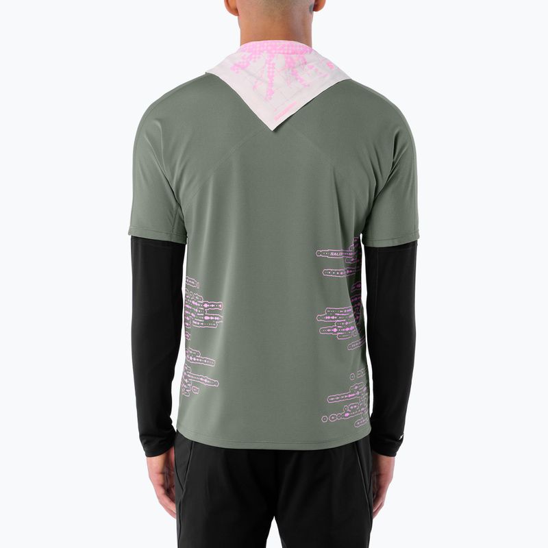 Koszulka do biegania męska Salomon Sense Aero GFX Tee SS castor gray/pink frosting 2