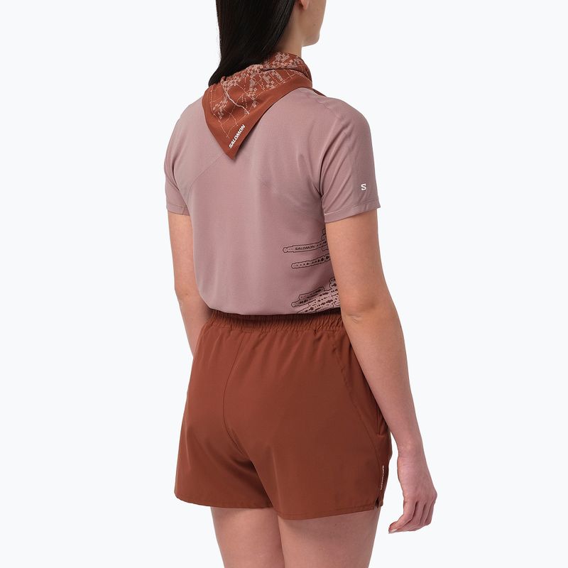 Koszulka do biegania damska Salomon Sense Aero GFX Tee SS antler/chocolate fondant 2