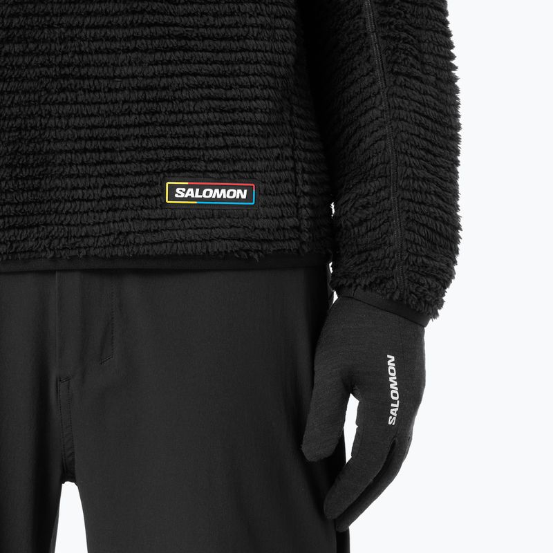 Bluza polarowa męska Salomon Thernova Fleece Hoodie deep black 5