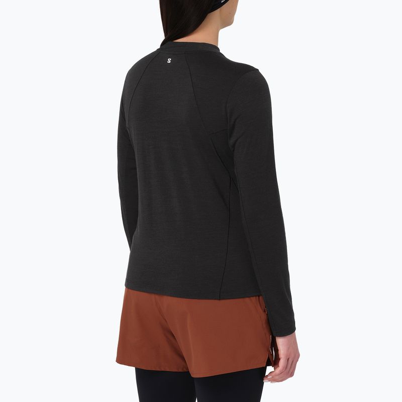 Longsleeve do biegania damski Salomon Sense Merino Tee LS deep black 2
