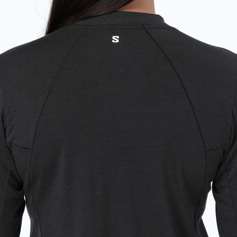 Longsleeve do biegania damski Salomon Sense Merino Tee LS deep black 4
