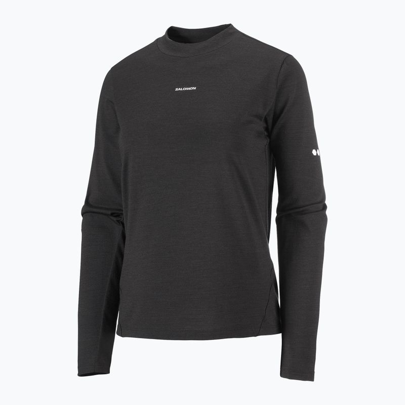 Longsleeve do biegania damski Salomon Sense Merino Tee LS deep black 5