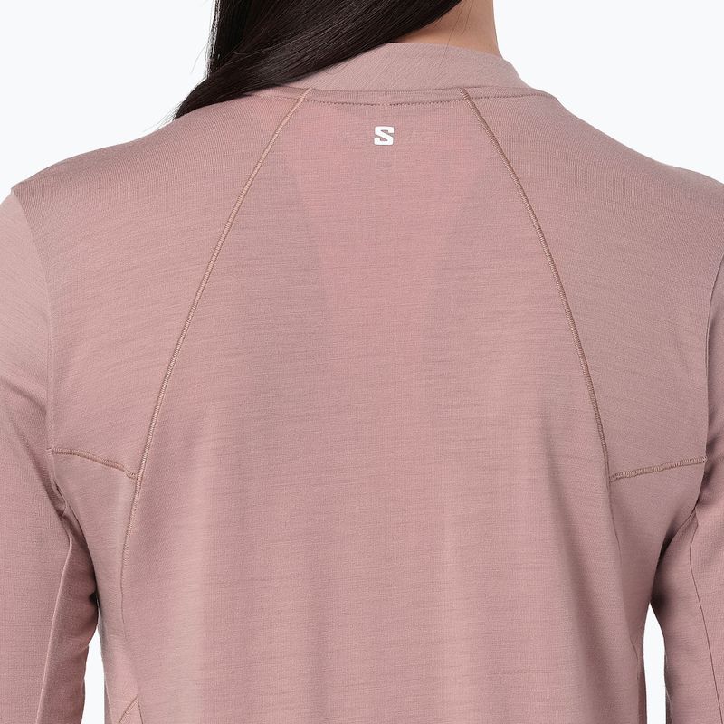 Longsleeve do biegania damski Salomon Sense Merino Tee LS antler 4