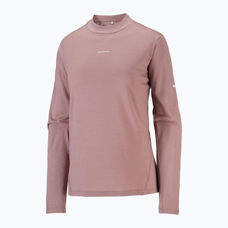 Longsleeve do biegania damski Salomon Sense Merino Tee LS antler 5