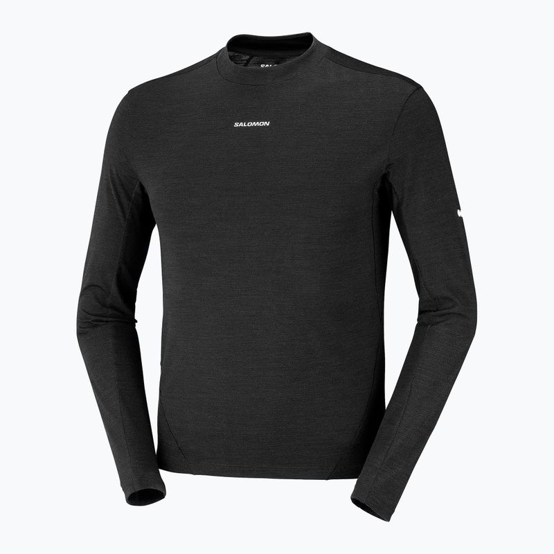 Longsleeve do biegania męski Salomon Sense Merino Tee LS deep black 7