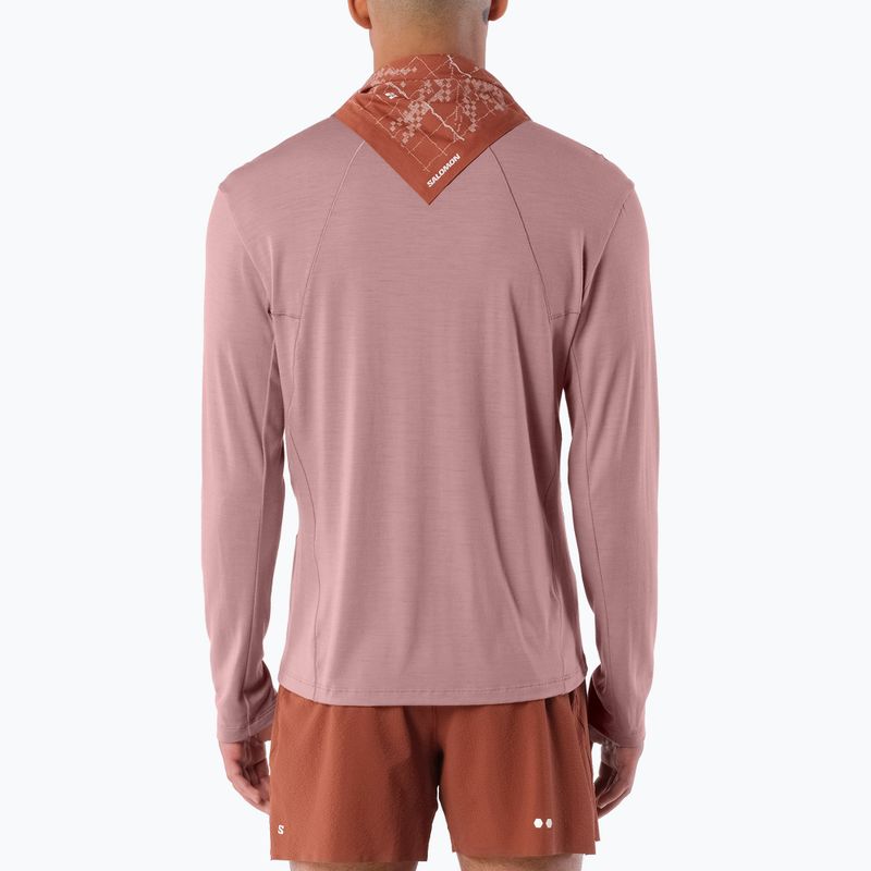 Longsleeve do biegania męski Salomon Sense Merino Tee LS antler 3