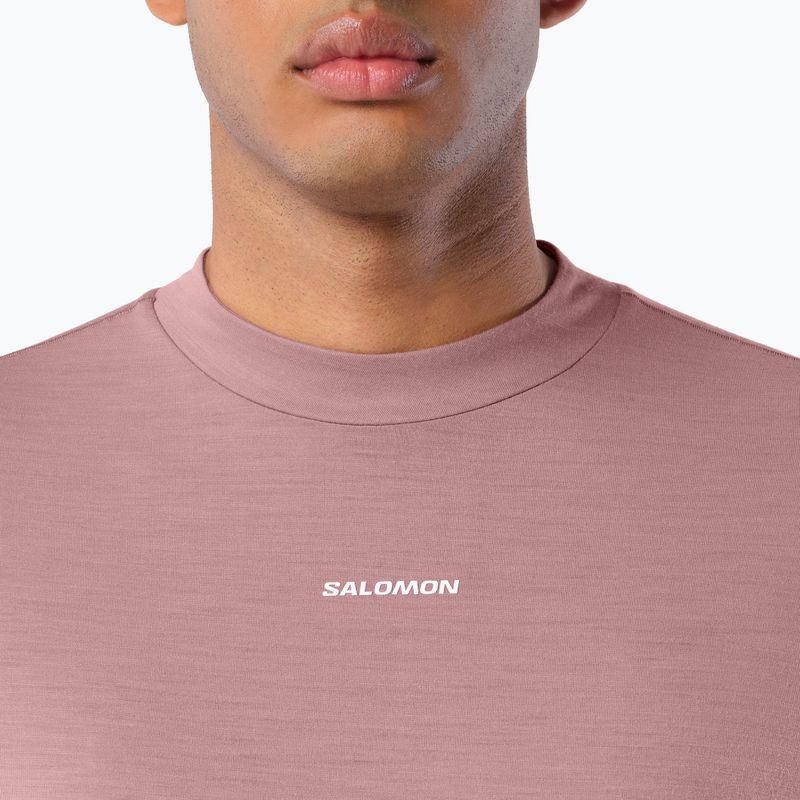 Longsleeve do biegania męski Salomon Sense Merino Tee LS antler 4