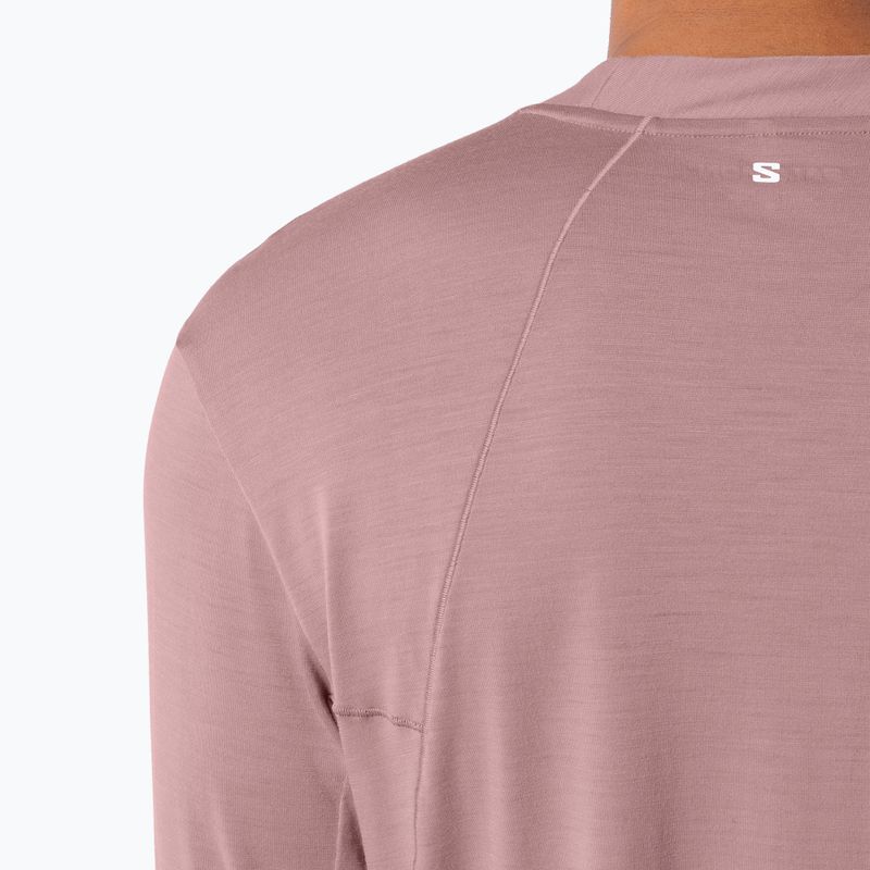 Longsleeve do biegania męski Salomon Sense Merino Tee LS antler 5