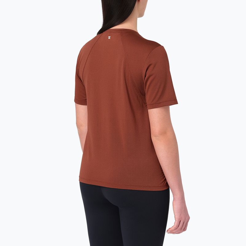 Koszulka do biegania damska Salomon Shakeout Core SS Tee burnt umber 2