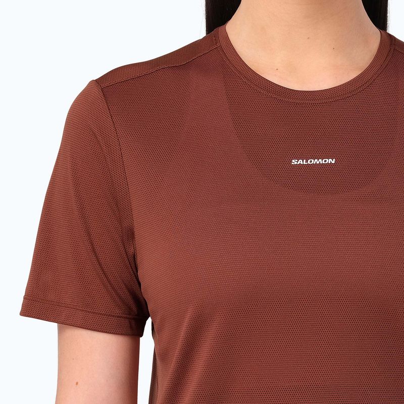 Koszulka do biegania damska Salomon Shakeout Core SS Tee burnt umber 3