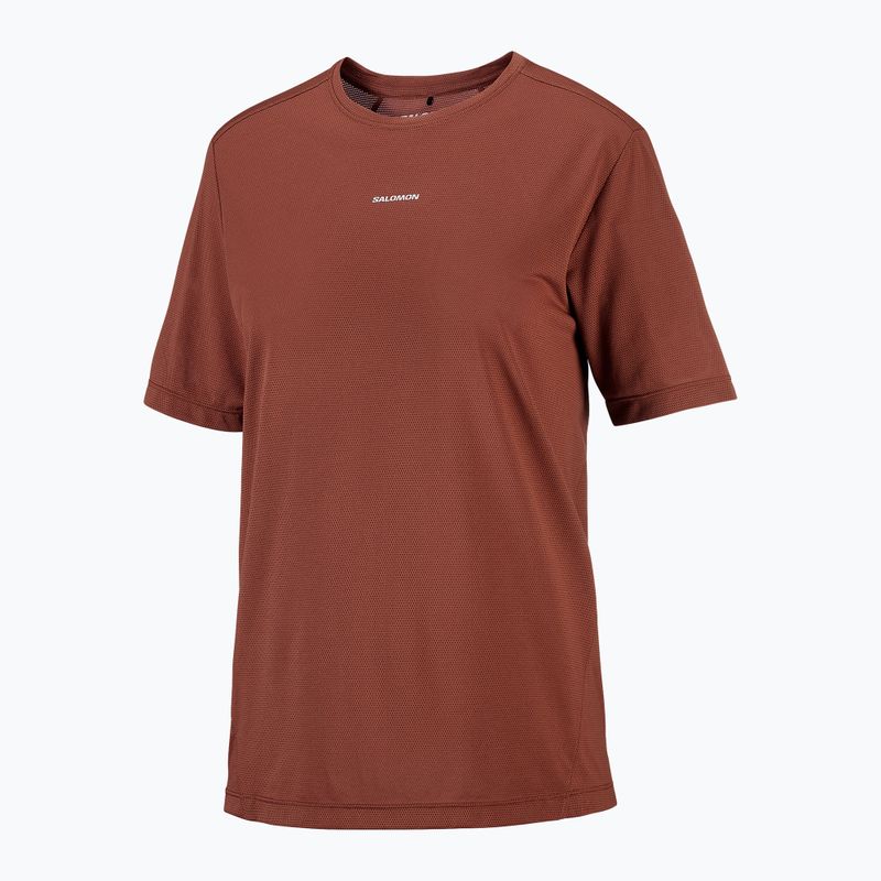 Koszulka do biegania damska Salomon Shakeout Core SS Tee burnt umber 4