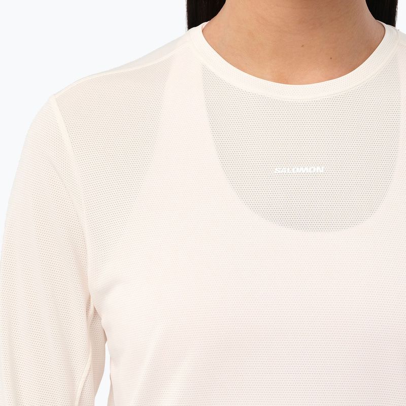 Longsleeve do biegania damski Salomon Shakeout Core Tee GFX LS whisper white/pink frosting 3