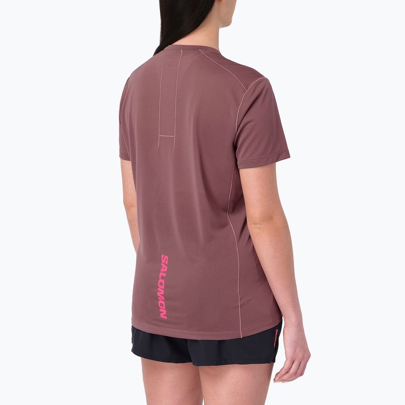 Koszulka do biegania damska Salomon Courtney Tee SS rose taupe 2
