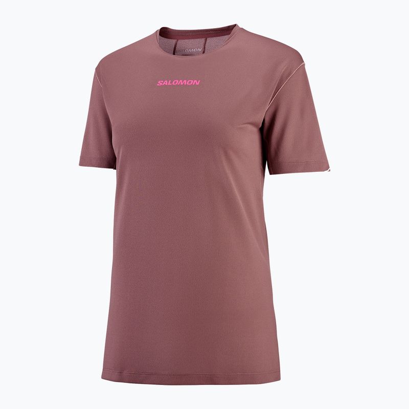 Koszulka do biegania damska Salomon Courtney Tee SS rose taupe 3