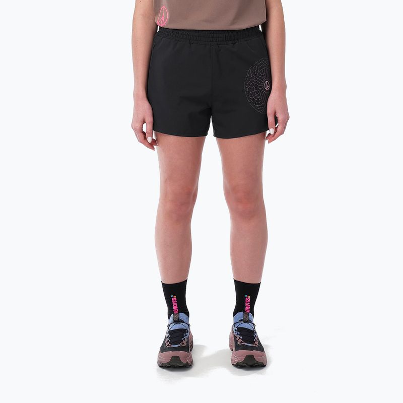 Spodenki do biegania damskie Salomon SHKout Courtney 4" deep black