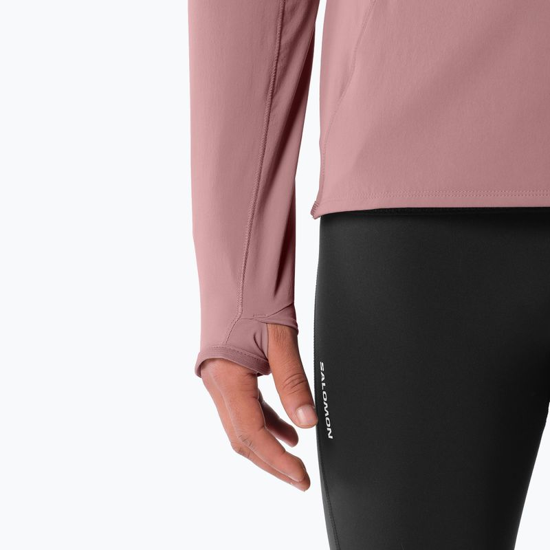 Bluza do biegania męska Salomon Sense Aero Hybrid Half Zip Hooded antler 6