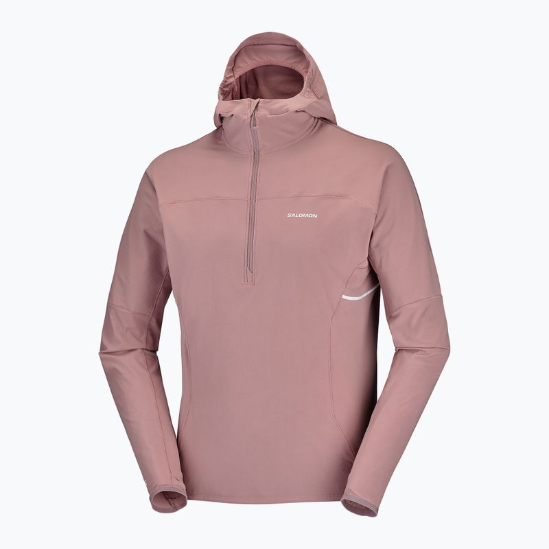 Bluza do biegania męska Salomon Sense Aero Hybrid Half Zip Hooded antler 8