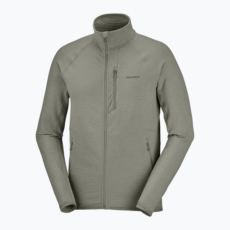Bluza trekkingowa męska Salomon Essential Lightwarm Full Zip castor gray 4