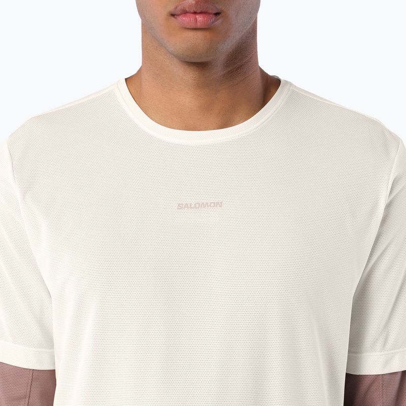 Koszulka do biegania męska Salomon Shakeout Core GFX SS Tee whisper white/pink frosting 3