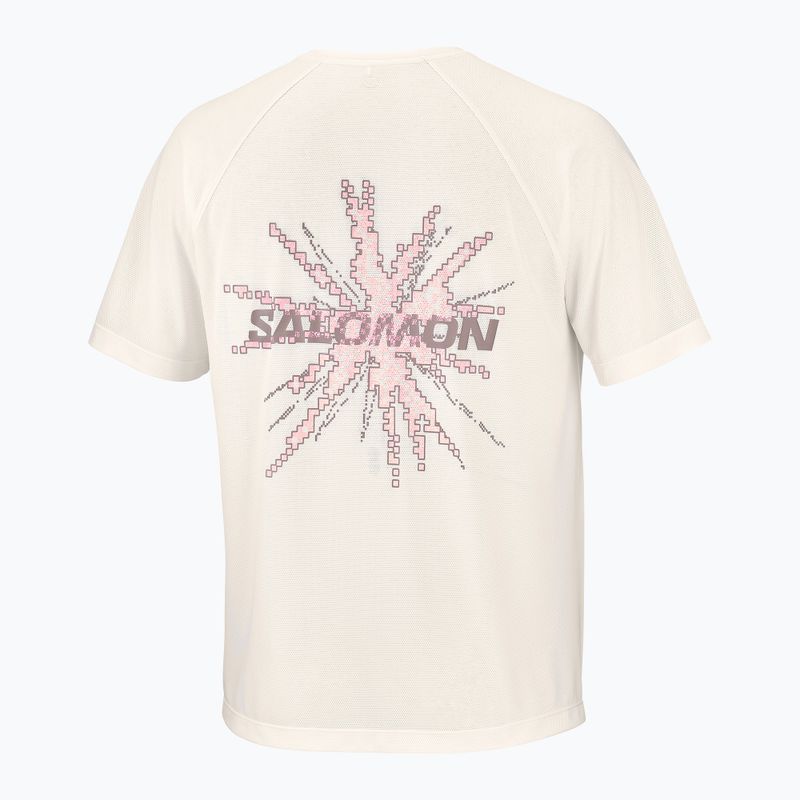 Koszulka do biegania męska Salomon Shakeout Core GFX SS Tee whisper white/pink frosting 6